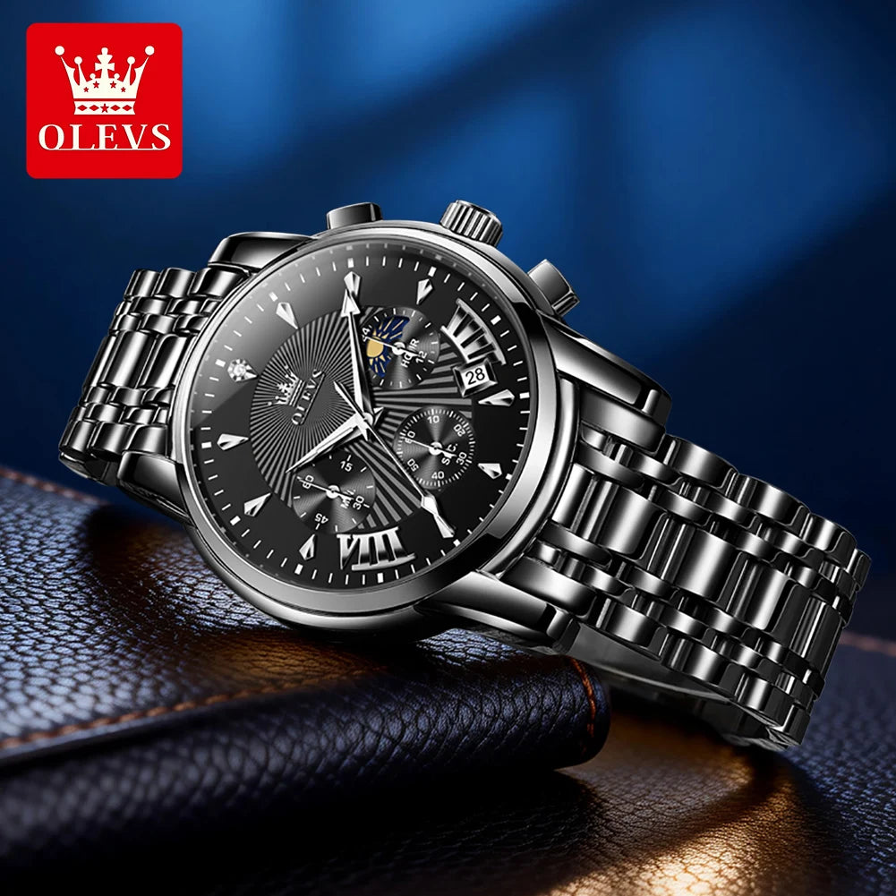 OLEVS Brand Watch Trendy Personalized Fashion Waterproof Luminous Quartz Men's Watch 2892