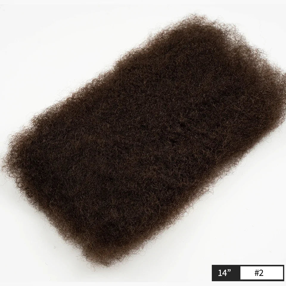 QVR Afro Kinky Bulk Hair No Attachment 50g Afro Curly Bulk 100% Human Hair Unprocessed Virgin Remy Braiding Hair for Dreadlocks