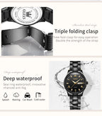 OLEVS 5563 Top Woman Watch Classic Business Diamond Scale Calendar Waterproof Ladies Wristwatch Original Quartz Watch for Women