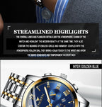 BINBOND 2pcs Couple Watches Fashion Top Brand Men Ladies for Quartz Watch Lover Waterproof Stainless Steel Watch Valentine Gift
