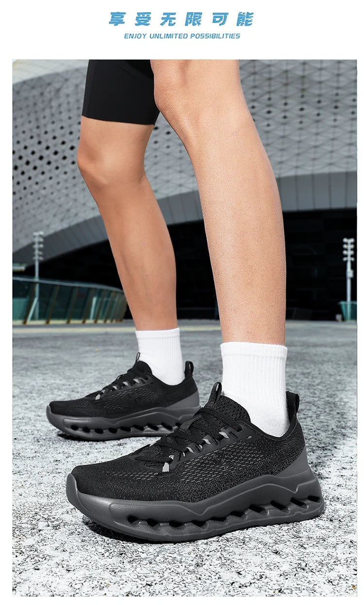 Men High Performance Running Shoes Light Cushion Marathon Ready Eco Breathable Mesh Non Slip Daily Outdoor Walking Sneakers