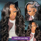 200% Real Density Body Wave 13x6 Hd Lace Frontal Wig ≥98% Human Hair 30 40 Inch 13x4 Hd PrePlucked Lace Front Wigs For Women 360