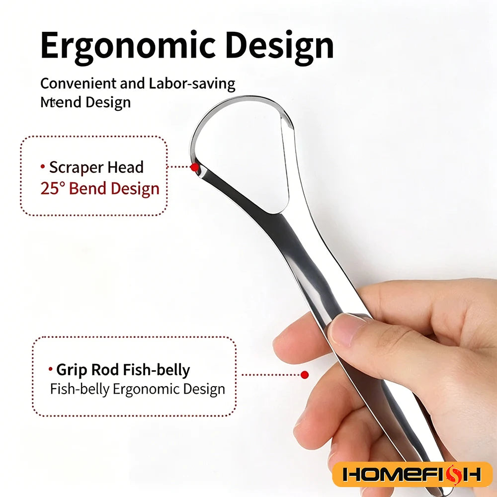 2pcs Stainless Steel Tongue Cleaners Gum Tongue Scraper for Adults Boys and Girls Tongue Care Tools Metal Tongue Scrapers family