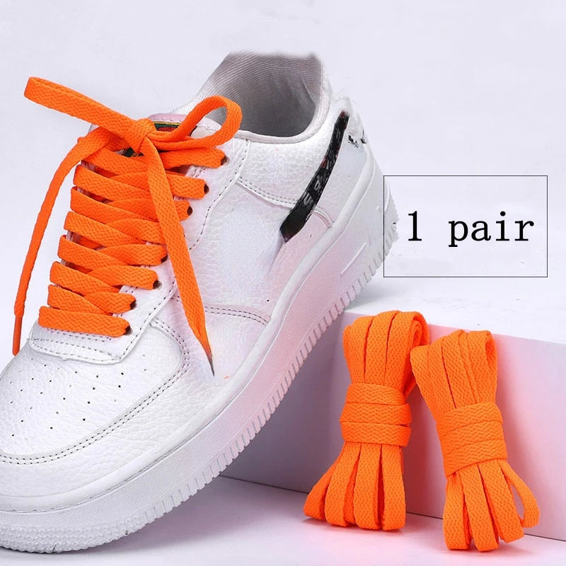 1Pair Flat Shoelaces for Sneakers 36colors Fabric Shoe laces White Black Shoe lace Boot Laces for Shoes Classic Soft Shoestrings