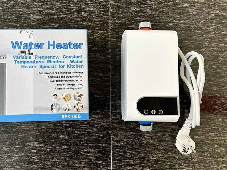 Instant Water Heater 220V5500W Portable Electric Heaters for Bathroom Hot Water Shower and Home Kitchen Heating