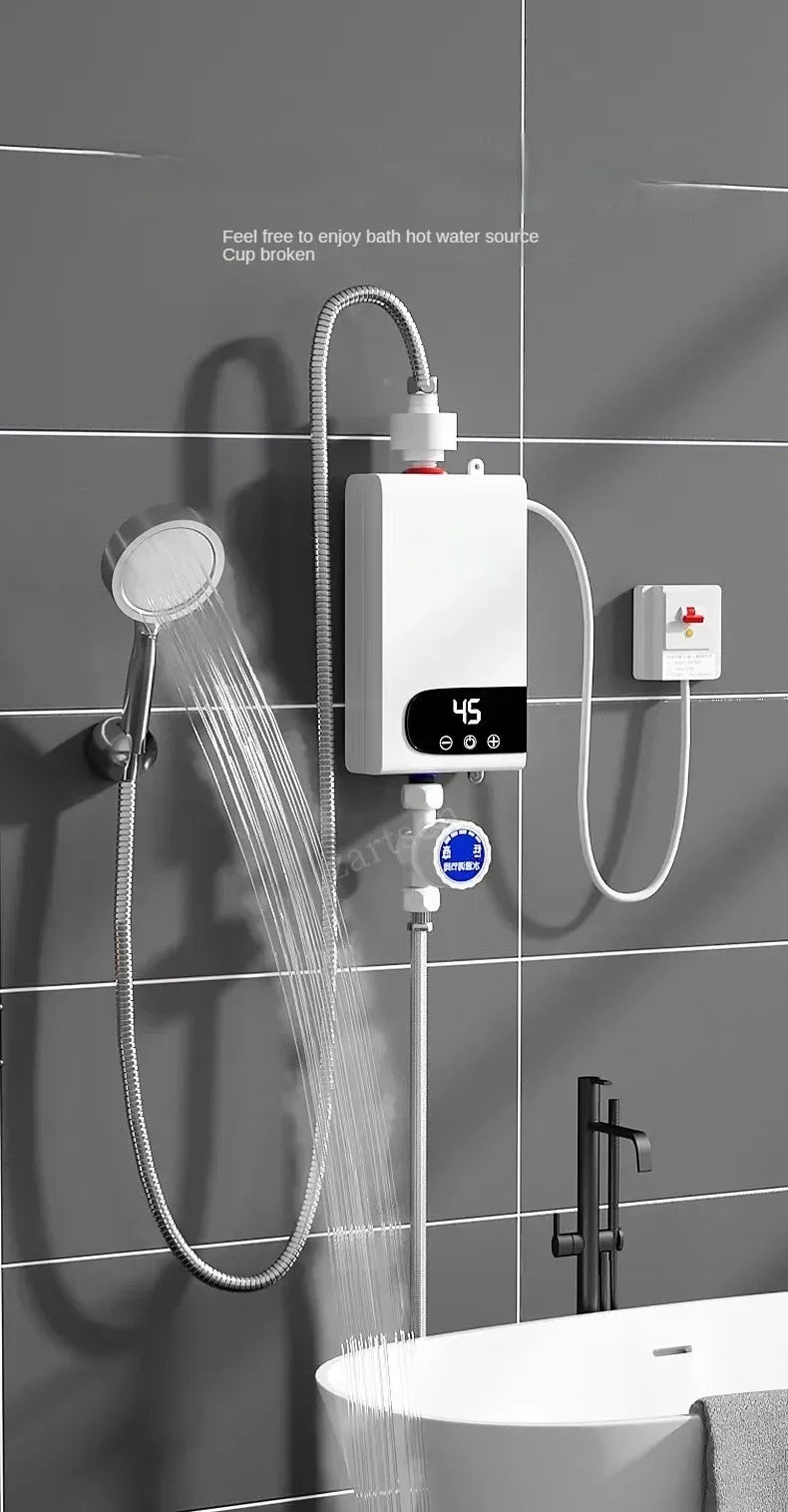 Instant Water Heater 220V5500W Portable Electric Heaters for Bathroom Hot Water Shower and Home Kitchen Heating