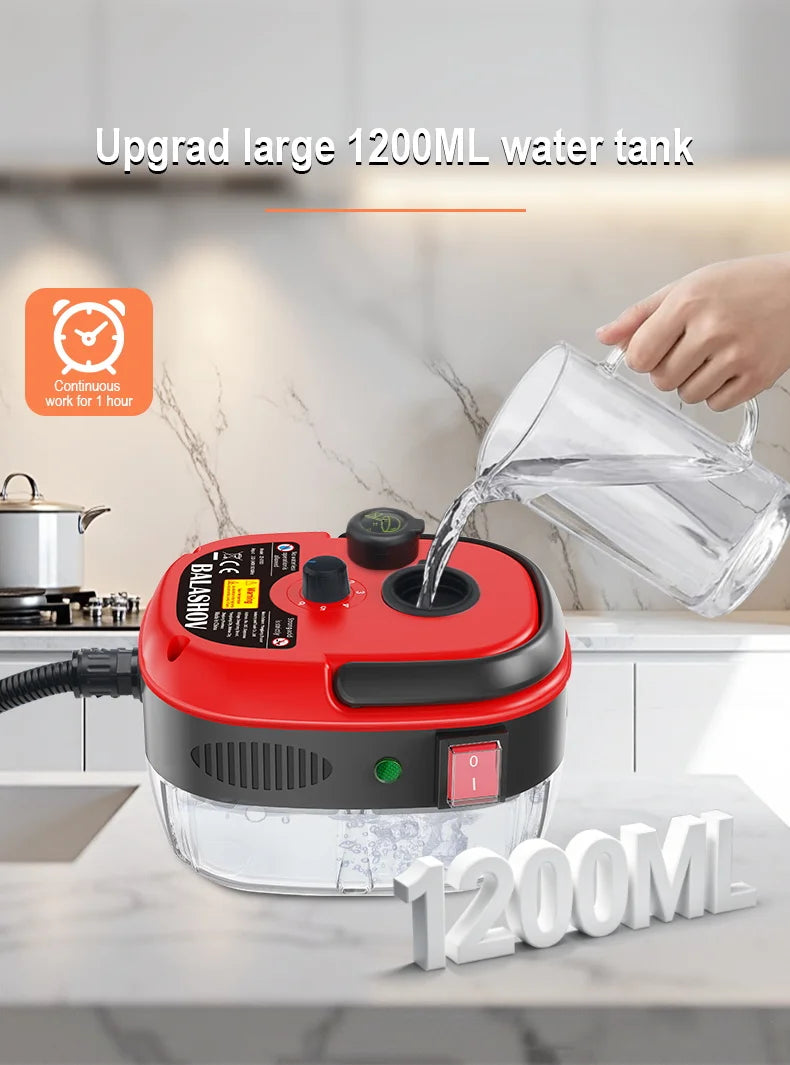 Pressure Steam Cleaner Portable Handheld Cleaner Air Conditioner Kitchen Car Hood Steam Cleaning Machine Household High