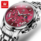 OLEVS Brand Watch Trendy Personalized Fashion Waterproof Luminous Quartz Men's Watch 2892