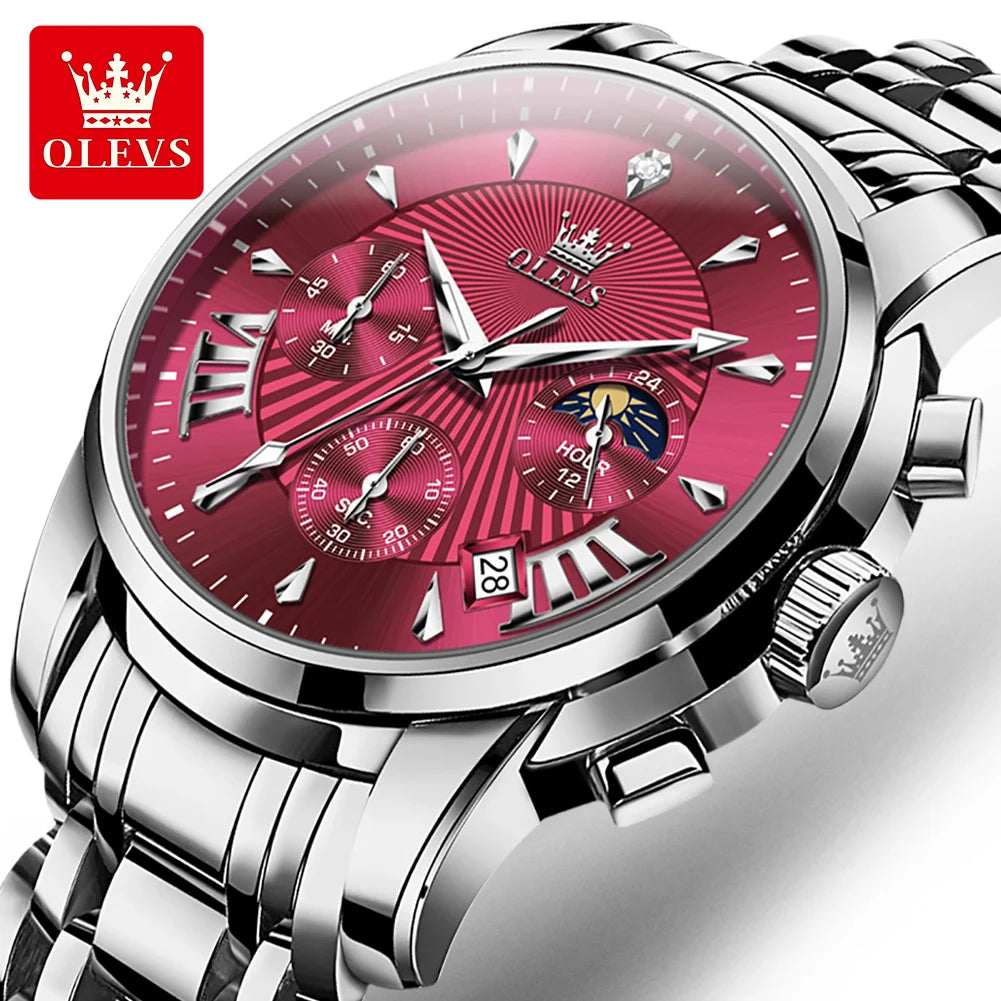 OLEVS Brand Watch Trendy Personalized Fashion Waterproof Luminous Quartz Men's Watch 2892