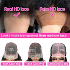13x4 HD Transparent Lace Front Wigs For Women 34 Inch Body Wave Human Hair Wig 250% Density Pre Plucked Lace Frontal Wig