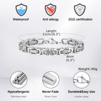 Chunky Byzantine Bracelets for Men Boys,8mm Stainless Steel Braided Link Wristband,Vintage Jewelry Gift for Him