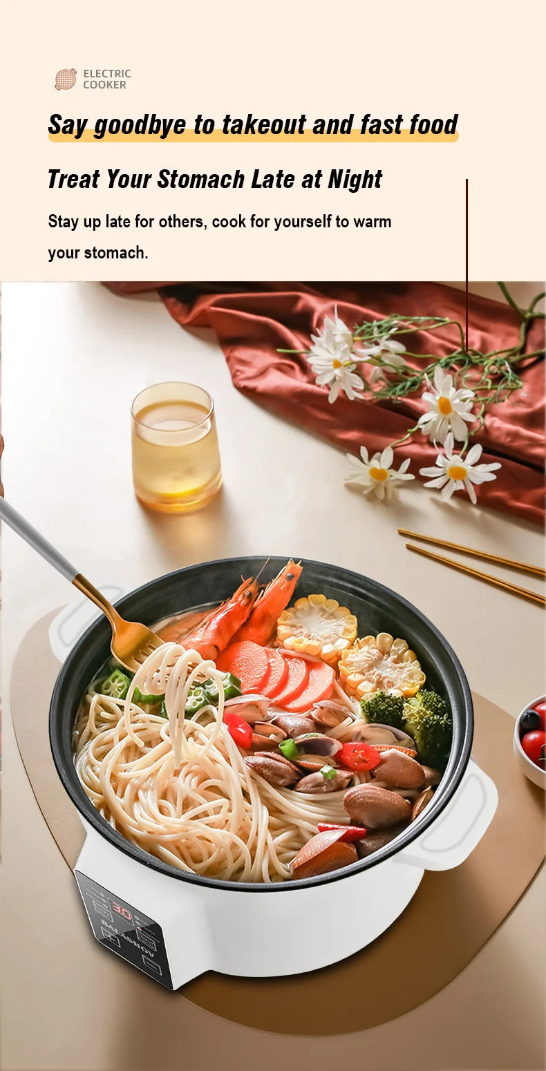 220V Electric Cooker Non-stick Cooking 3.5L Hot Pot Multifunction Electric Cooker Smart Rice Pot For Home Electric Hot Pot