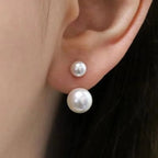 CAOSHI Simple Elegant Hoop Earrings with Simulated Pearl Female Graceful Jewelry for Engagement Daily Party Accessories Gift