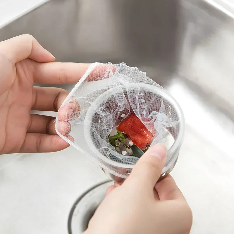 30-1000PCS Disposable Kitchen Sink Filter Mesh Sewer Garbage Filter Meal Residue Pool Mesh Bag Drainage Screen Sink Garbage Net