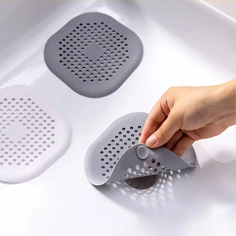 1pc Sink Anti Clogging Artifact Floor Drain Cover Bathroom Hair Filter Kitchen Sink Drain Hair Filter Mesh Cover TPR
