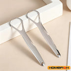 2pcs Stainless Steel Tongue Cleaners Gum Tongue Scraper for Adults Boys and Girls Tongue Care Tools Metal Tongue Scrapers family