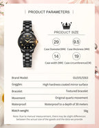 OLEVS 5563 Top Woman Watch Classic Business Diamond Scale Calendar Waterproof Ladies Wristwatch Original Quartz Watch for Women