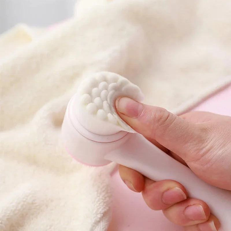 3D Double-sided Manual Facial Cleansing Brush Soft Silicone Bristles Deep Pore Cleansing Exfoliating Face Wash Brush Beauty Care