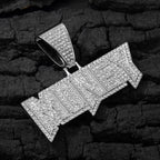 Men Women Hip Hop Money Letter  Pendant Necklaces 13MM Cuban chain Iced out Bling Alloy Rhinestone Hiphop Fashion Charm Jewelry