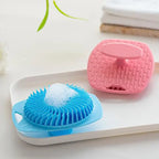 1/5pc Soft Silicone Exfoliating Brush Cleanser Manual Body Cleansing Care Scrubber Shower Gentle Massage Bath For Men