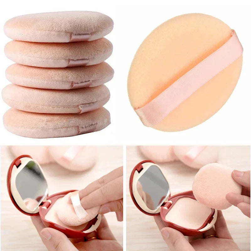 5/10/20/30pcs Powder Puff Cotton Cosmetic Powder Makeup Puffs Pads Makeup With Ribbon Face Powder Puffs For Loose And Foundation