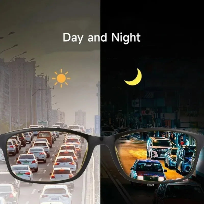 1/3pcs Photochromic Lenses Day Night Sunglasses Men Women Ultra Light Driving Sun Glasses Anti Glare Eyewear
