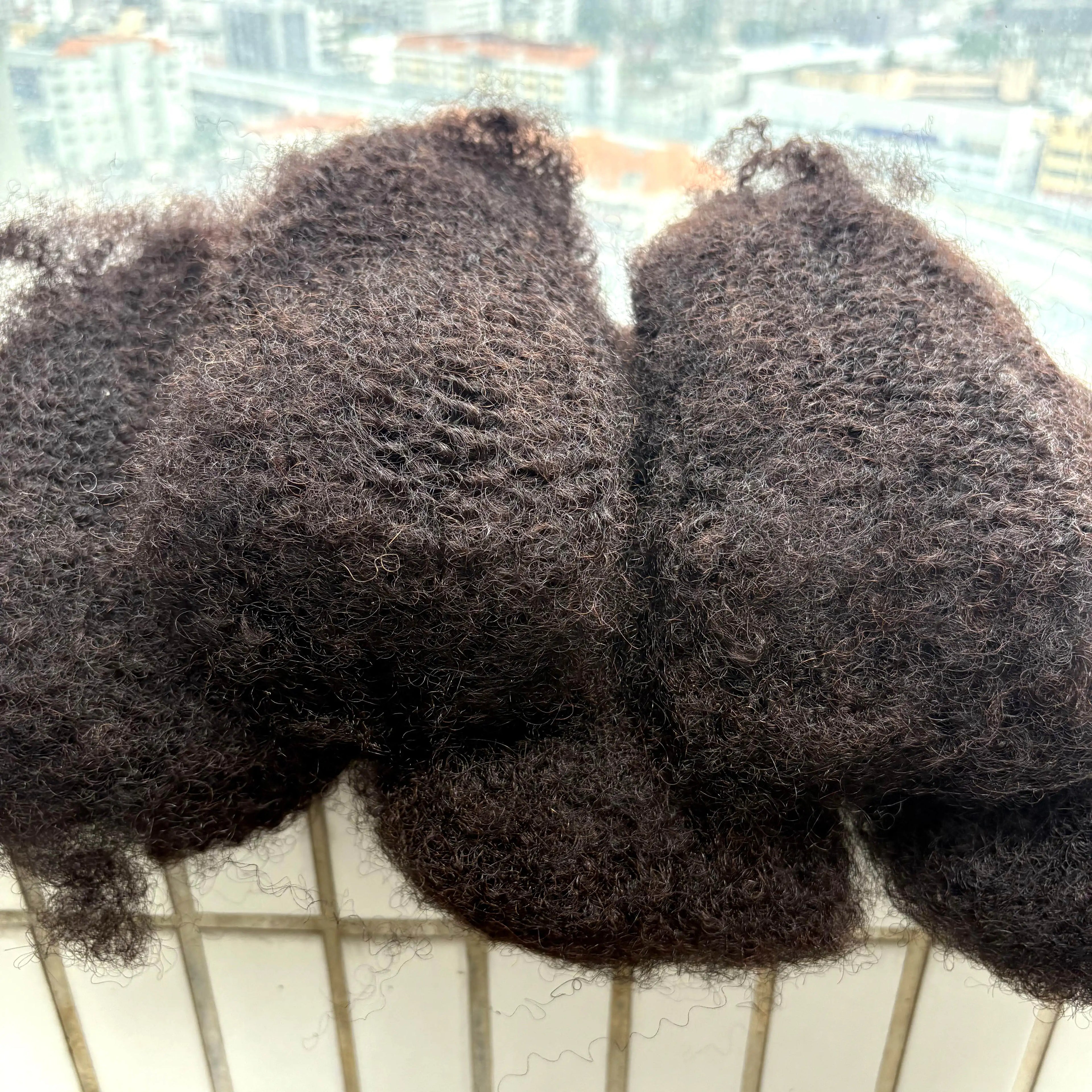 10-16Inch Natural 4C Afro Kinky Curly Bulk Human Hair Extensions No Weft Brazilian Remy Bulk for Locs Braiding Hair