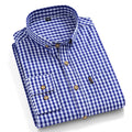 New In Shirt 100%Cotton Fashion Long Sleeve Shirts for Man Slim Fit Formal Plian Shirt Soft Casual Office Designer Plaid Clothes
