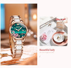 OLEVS Brand Ceramic Room Steel Strip Quartz Women's Watch 3605