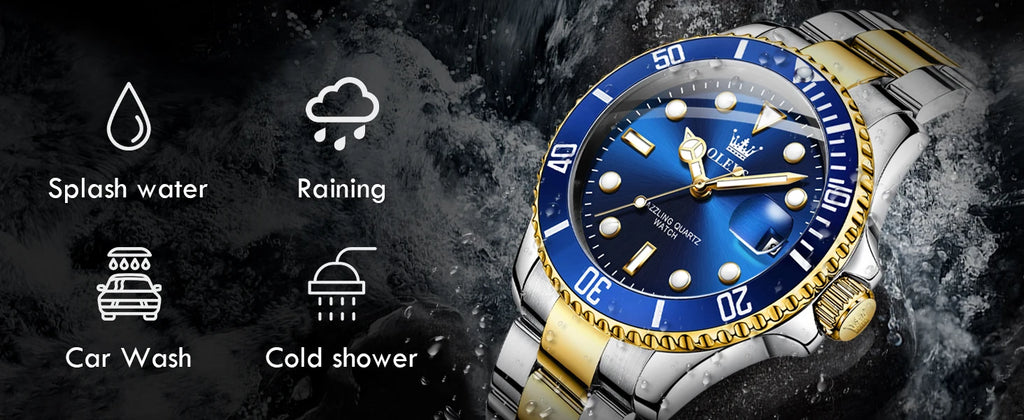 OLEVS Watches 5885 Mens Watch Original High Quality Quartz Watch Waterproof Luminous Calendar  Watches For Men Box Gifts Reloj