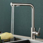 Black Pull Out Kitchen Sink Faucet Deck Mounted Stream Sprayer Kitchen Mixer Tap Bathroom Kitchen Hot Cold Tap