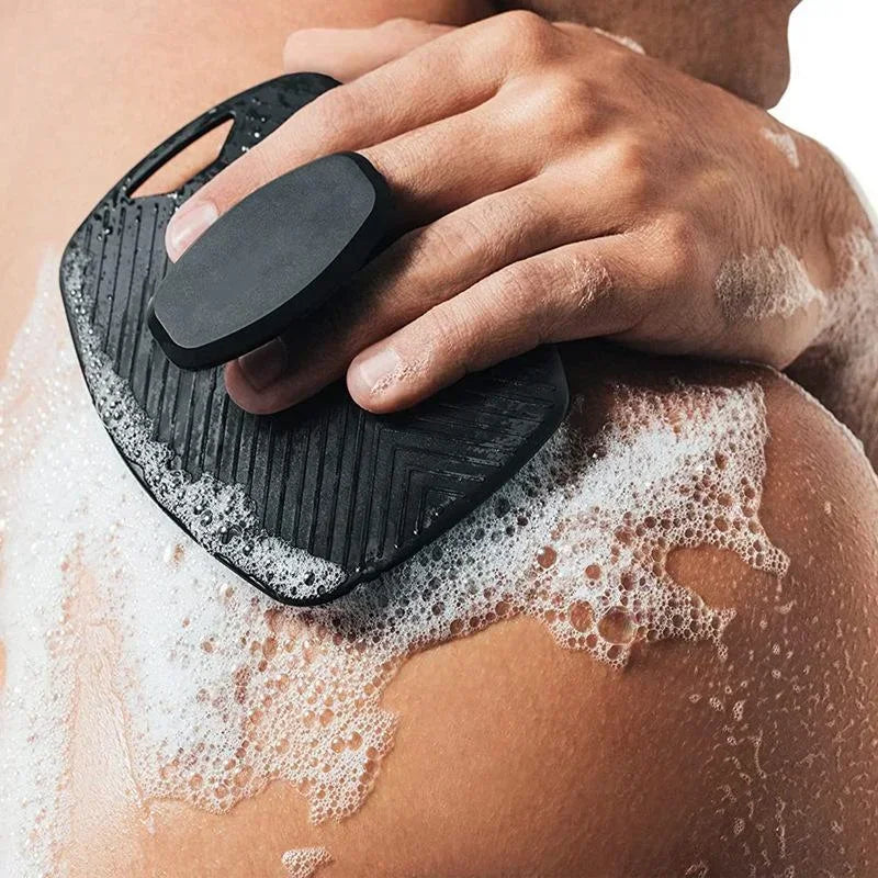Exfoliating Silicone Bath Brush Portable Massage Bath Brush Body Scrubber Shower Gel Skin Washing Massage Brush Gadget Bathroom