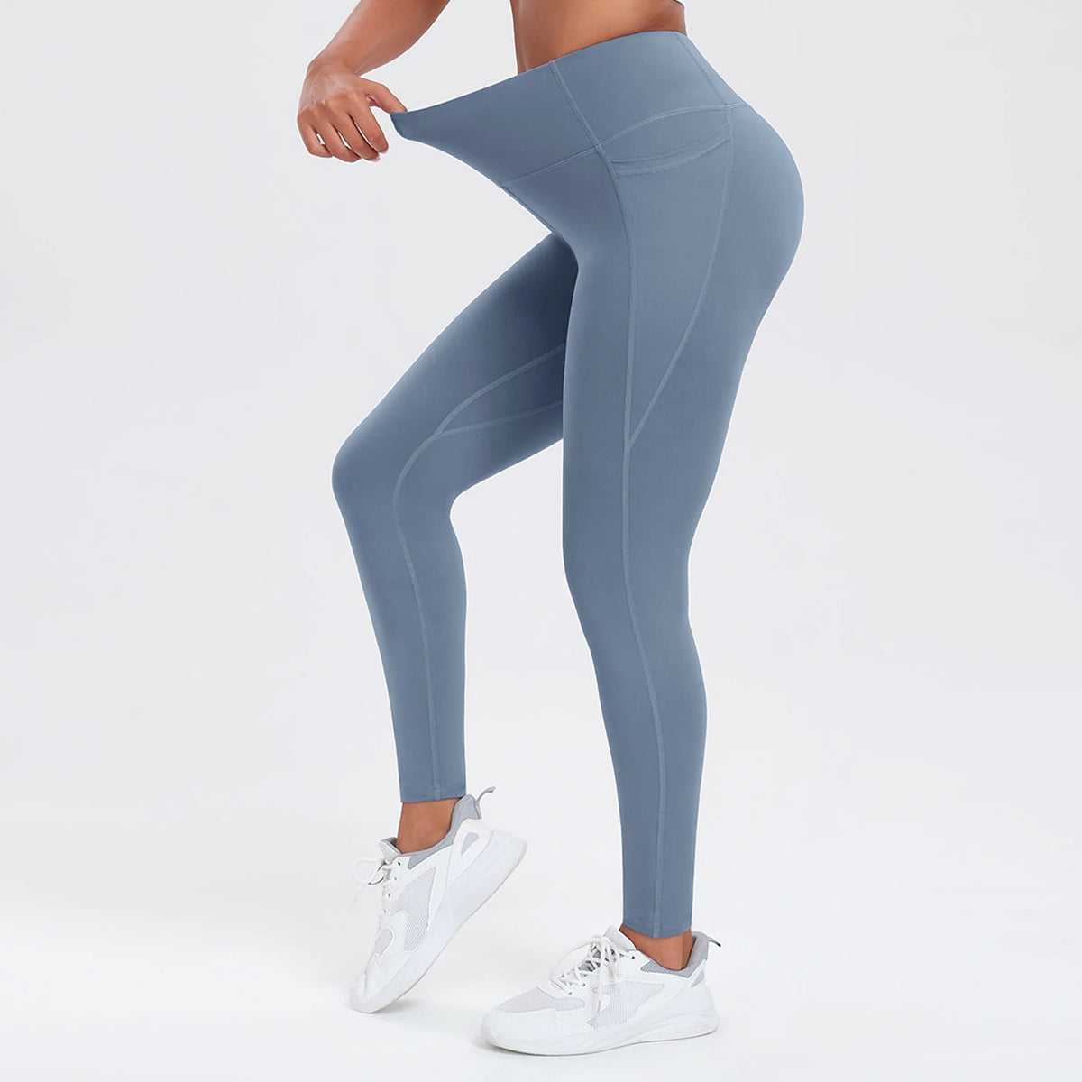 Women Yoga Pants with Pockets Butt Lifting Tummy Control Sports Leggings High Waist Fitness Tights Gym Clothing Sportswer
