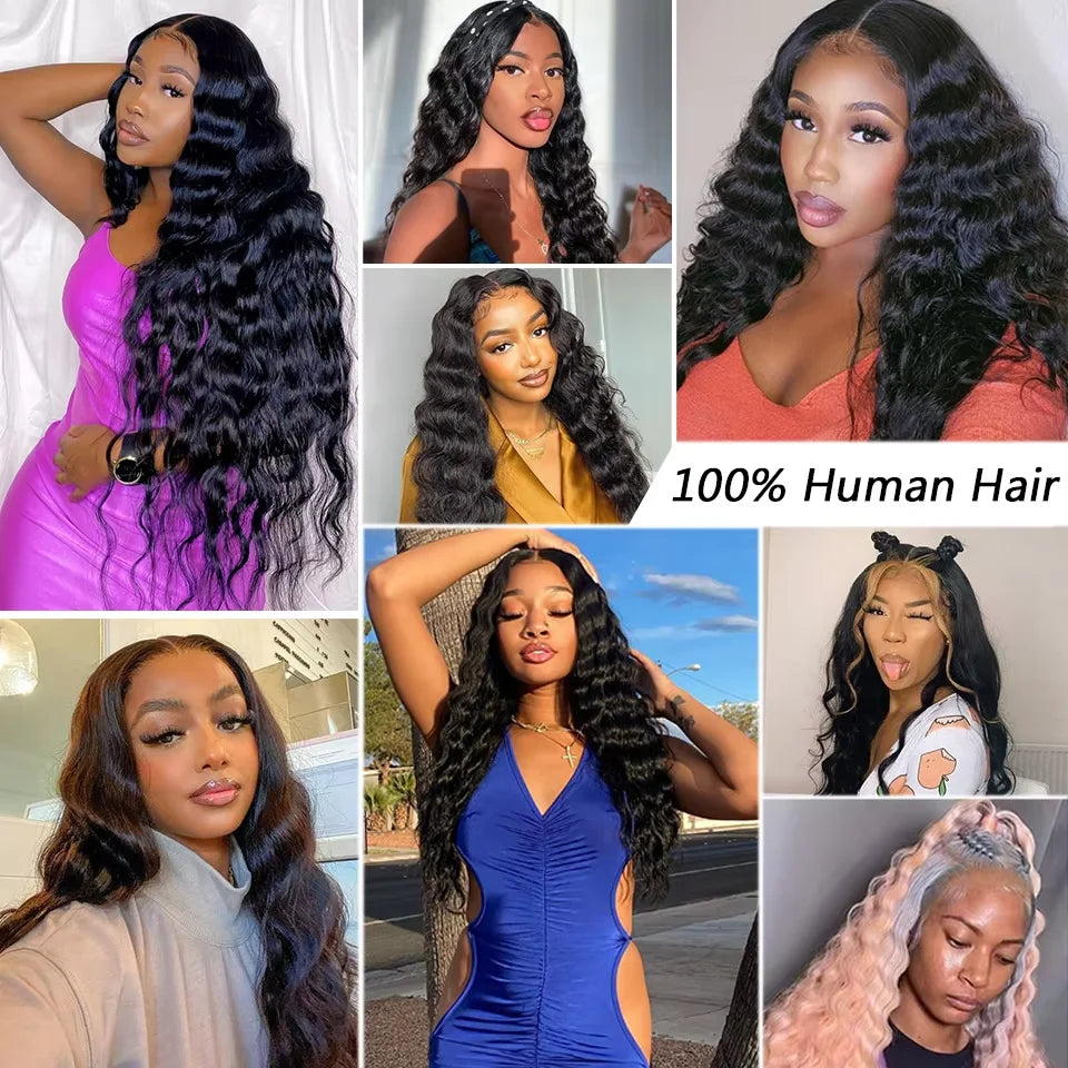 Burmese Curly Bundles with Frontal 100% Human Hair Weave Deep Wave Bundles and Closure Curly Bundles and Frontal For Extension