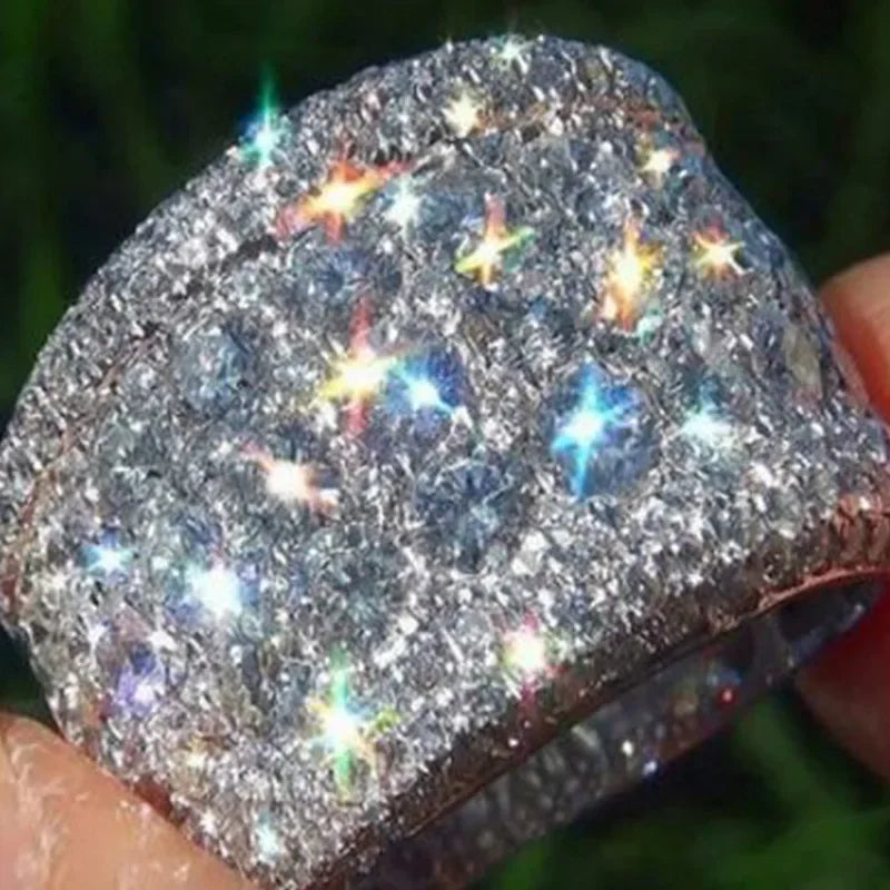 Classic Women's Ring Fashion Casual Simple Jewelry All Sparkly Cubic Zircon Party Luxury Wedding