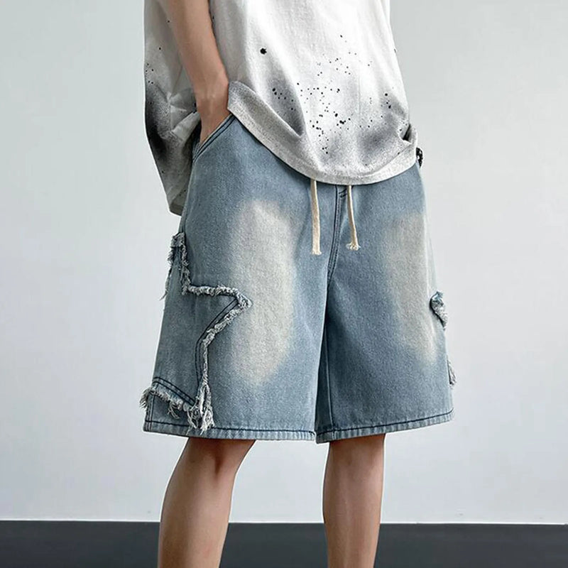 Summer casual workwear shorts men's loose sports pants Men's Denim Shorts Summer Design Casual Hip Hop Everything ropa hombre