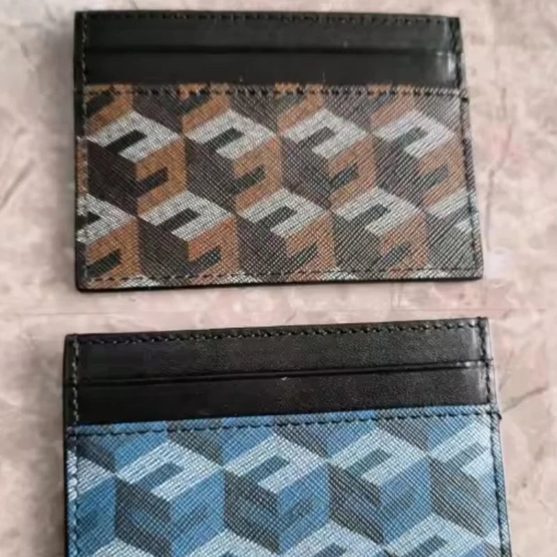 〔CC〕|Classic Fashion 3D Pattern Design Multi-Functional Leather Card Holder Protection Clip Wallet〔88〕
