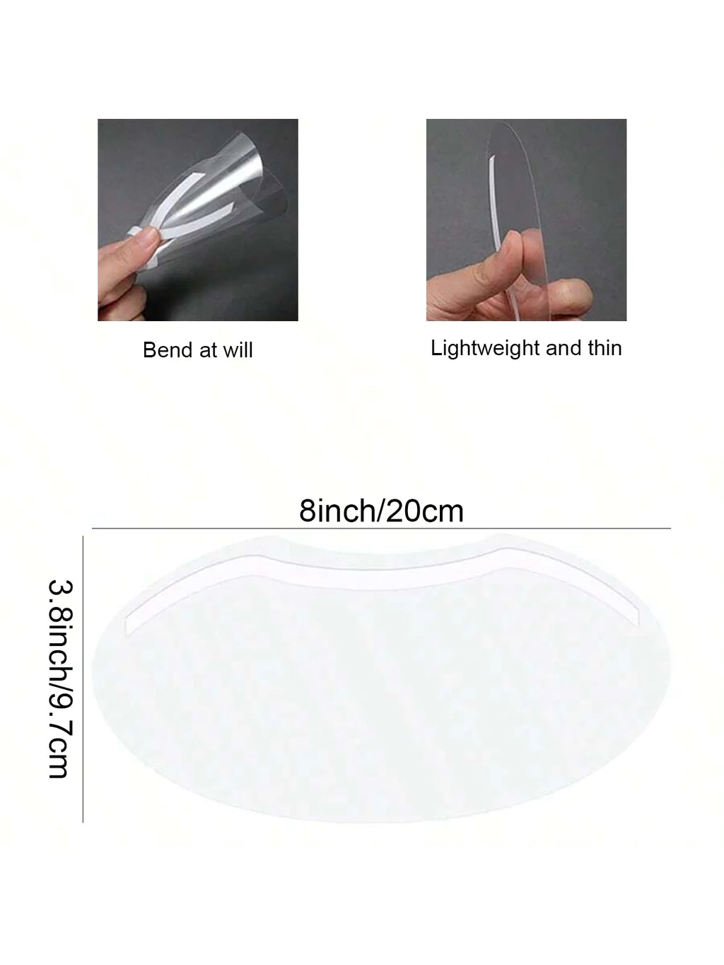 50 Disposable Hair Salon Protective Face Shields, Transparent Eye Protection Suitable for Bangs Trimming and Hair Spray Application, Waterproof Face Shields Suitable for Micro-Needle Embroidery and Makeup, Professional Hairdr