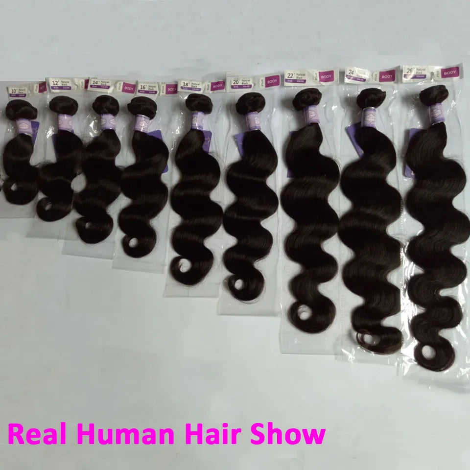 30 40 Long Body Wave Bundles Human Hair 8-40 Inch Brazilian Raw Unprocessed Raw Virgin Human Hair Wavy 2/3/4 Bundles