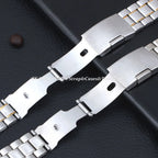 20mm 22mm Watch Straps Steel Metal Watch Bands Curved Arc End Bracelet Waterproof Diving Replacement Wristband Belt Accessories