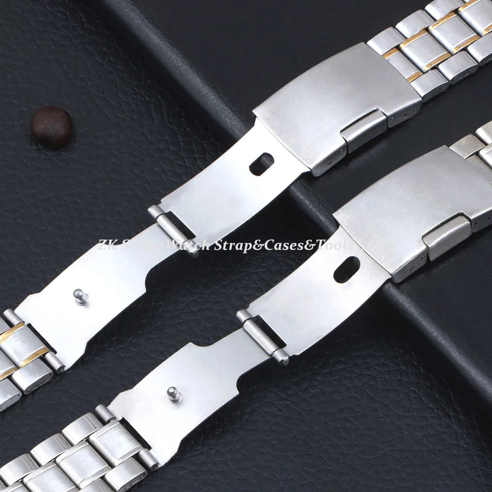 20mm 22mm Watch Straps Steel Metal Watch Bands Curved Arc End Bracelet Waterproof Diving Replacement Wristband Belt Accessories