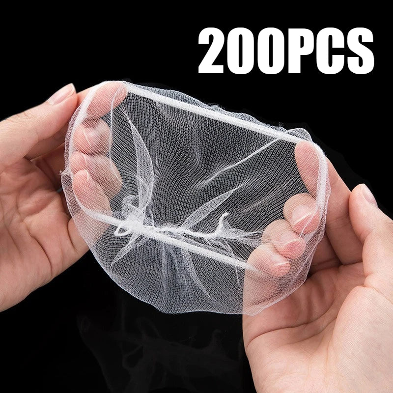 100/200 Disposable Kitchen Sink Filter Sewer Drain Anti-blocking Garbage Bag Pool Leak Mesh Bag Mesh Strainer Sink Garbage Net