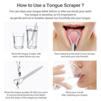 Stainless Steel Tongue 1pc Scraper Tongue Coating Cleaner TongueCoating Brush Cleaning Tongue Coating Removing Bad Breath OralCa