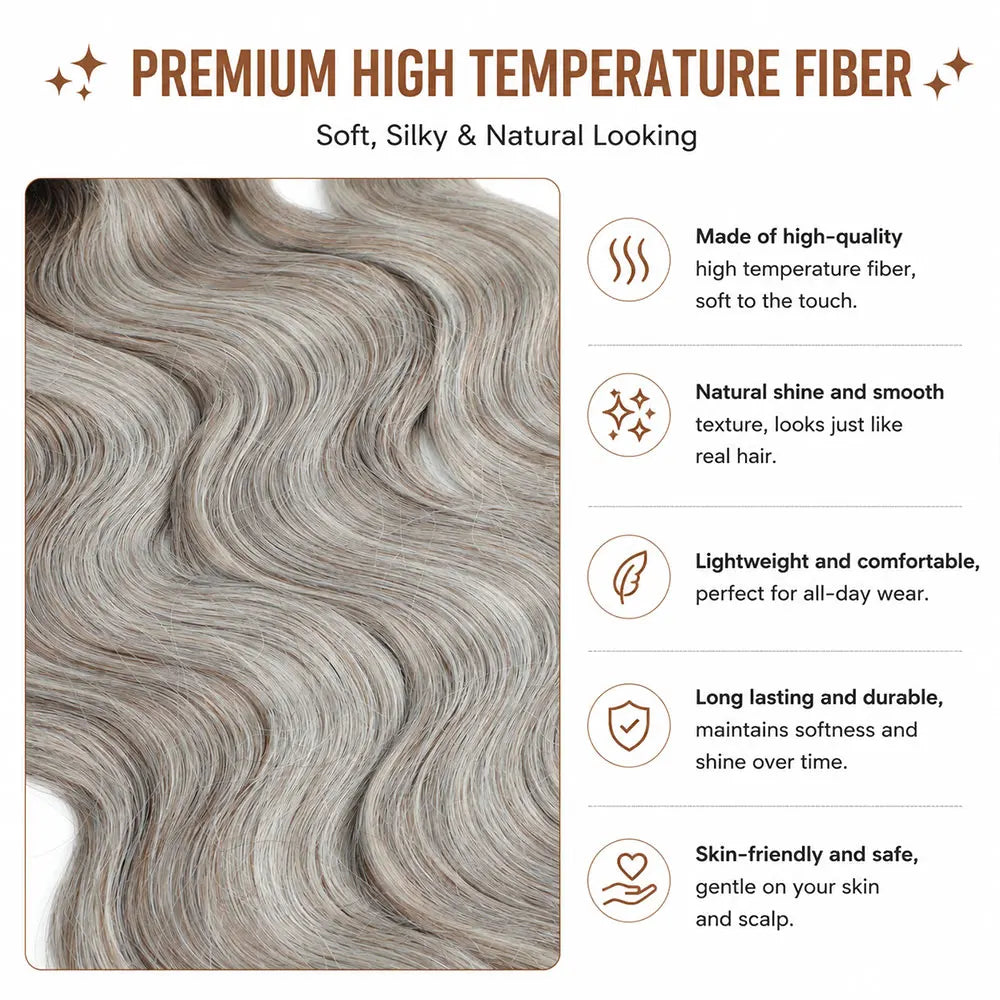 26 inch Body Wave Crochet Hair 3PCS Synthetic Braids Hair Ombre Blonde Balayage Natural Braiding Hair Extensions 300g/lot