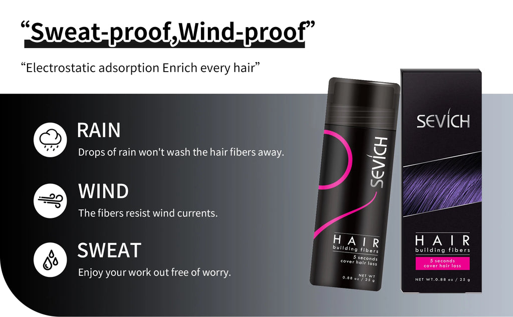 Sevich Hair Building Fibers For Men & Women Dark Brown 25g Fill In Fine Or Thinning Hair Instantly Thicker Fuller Looking Hair