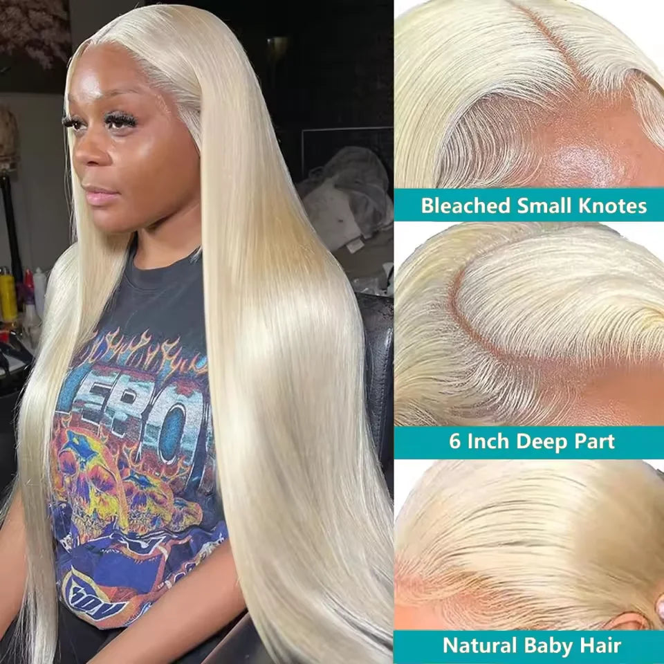 613 Blonde HD Transparent Lace Frontal Human Hair Wigs Tuneful 613 Malaysian Bone Straight 13x4 13x6 Lace Front Human Hair Wigs
