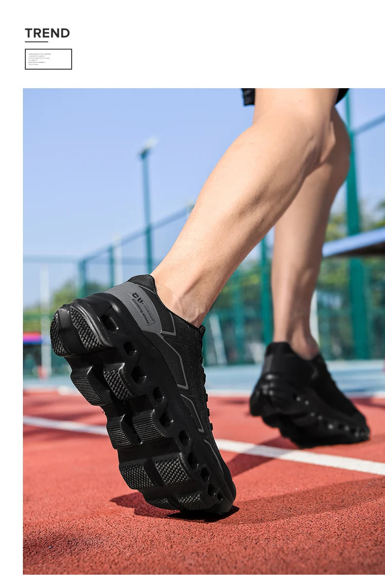 Men's Running Shoes Jogging Breathable Mesh Cushioning Non-Slip Outdoor Luxury Shoes Couple Trainer Race Sneakers Off-road Shoes