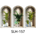 18 Styles Simulated Archway Niche Potted Plant Painting Wall Stickers Bedroom Living Room Hall Peel & Stick Art Mural Decals