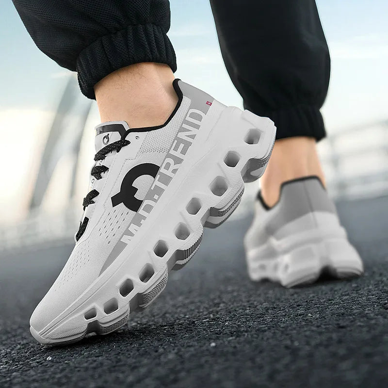 2025Male Cushioning Sneakers NonSlip Casual Sports Shoes Lightweight Men's Walking Running Shoes Hhollow Design Large Size 39-45