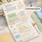 Grid Notepad B5 Sketch Book Notebooks Leaf Notebook Diary Flip Stationery Journal Writing Pads Office School Supplies